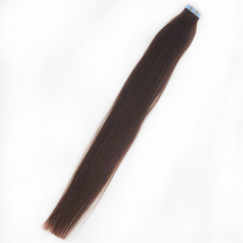 Human Hair Extensions PU Tape Remy Hair Full Head Balayage Color #4 Skin Weft 50g 20PCS Hair Extensions