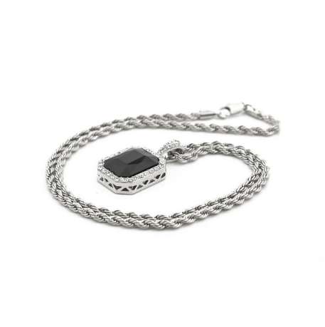 Vintage Golden Bling Iced Out Mini Stone Pendants Necklaces Men Women Charm Crystal Hip Hop Jewelry Gifts Chain