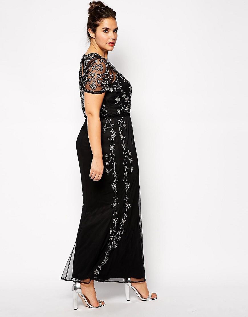 Black Mermaid Plus Size Mother Of The Bride Dresses Sheer Jewel Neck Sequined Appliqued Formal Dress Ankle Length Tulle Wedding Guest Dress