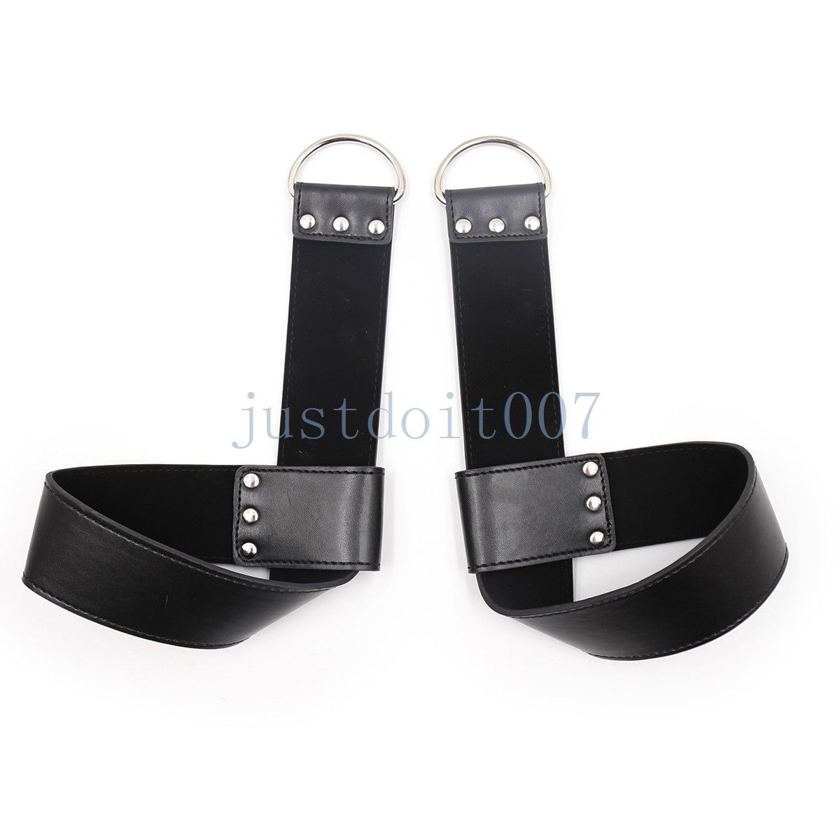 Bondage Leather Restraint Wrist Suspension Harness Cuffs hanging handcuffs Fancy Dress #R56