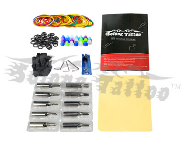 Wholesale-OPHIR 269pcs/set Tattoo Kit chine Gun 7Colors Tattoo Inks Pigment Induction Tattoo Machine for Beginner Body Tatto Art