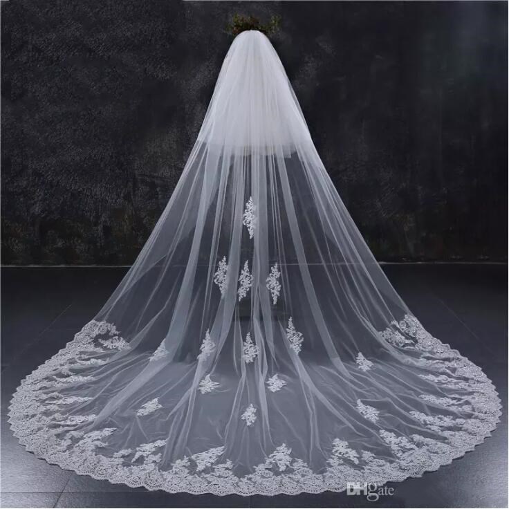 2018 New Two Layers Full Edge with Lace Luxury 3 Meters Long Wedding Veil with Comb White Ivory Bridal Veil Velos De Novia
2018 New Two Layers Full Edge with Lace Luxury 3 Meters Long Wedding Veil with Comb White Ivory Bridal Veil Velos De Novia