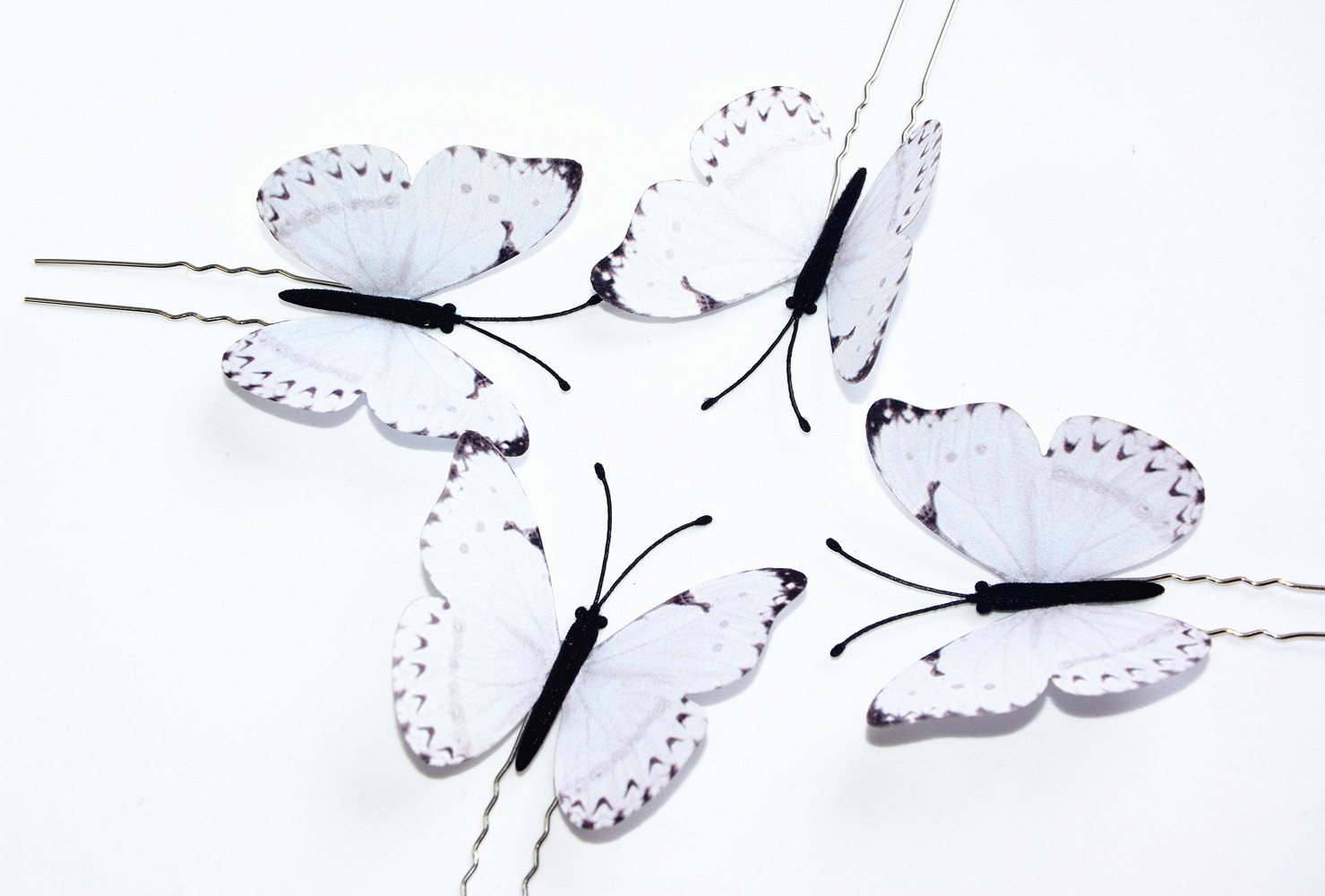 8-Packed U-shaped butterflies Hair Pin Hair Clip hair accessories for Wedding Headdress or Bride Accessorie, Headwear Accessories for Party