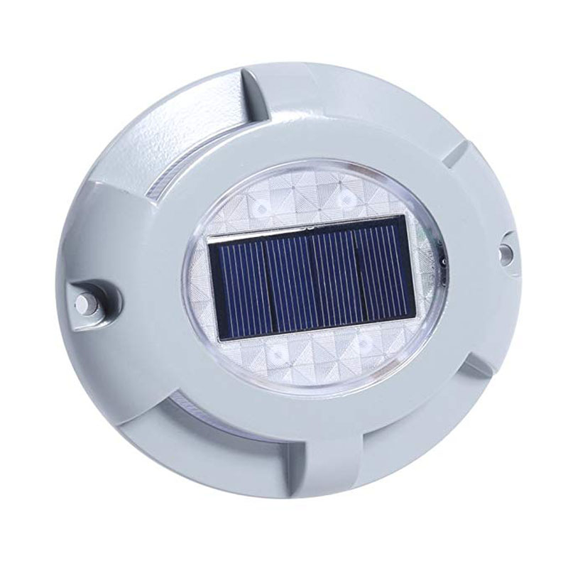 Solar Road Stud Aluminum 4-LED Waterproof Road Light Sensor LED Lights For Driveway Garden Square Pathway