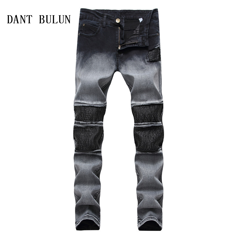 Men Jeans Pleated Biker Patchwork Stretch Moto Pants Hip Hop Casual Gray Jeans Slim Fit Skinny Trousers,P6613
Men Jeans Pleated Biker Patchwork Stretch Moto Pants Hip Hop Casual Gray Jeans Slim Fit Skinny Trousers,P6613