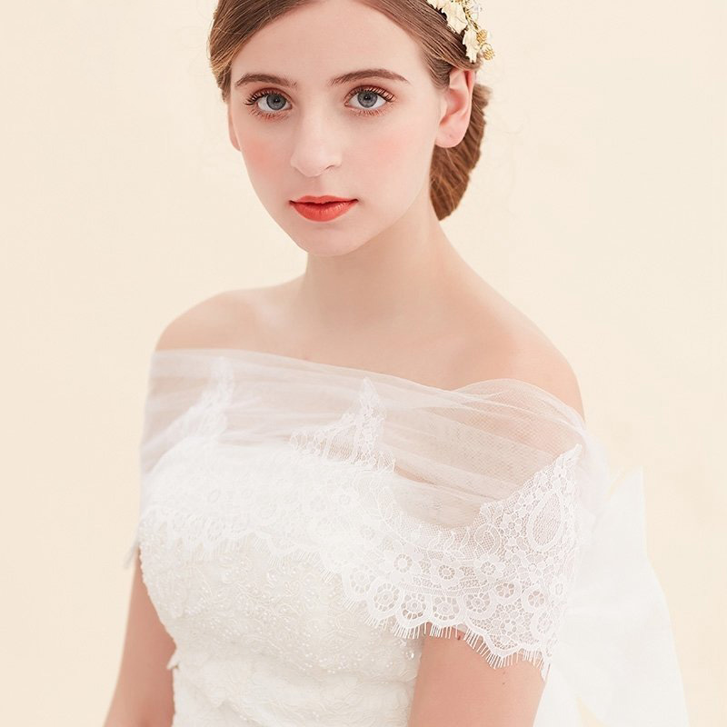 Fairy Two Pieces Bridal Boleros Lace Tulle with Big Bow 2018 New Arrival Wedding Accessories Bridal Wraps Bridal Wraps Cheap, Ivory
Fairy Two Pieces Bridal Boleros Lace Tulle with Big Bow 2018 New Arrival Wedding Accessories Bridal Wraps Bridal Wraps Cheap, Ivory