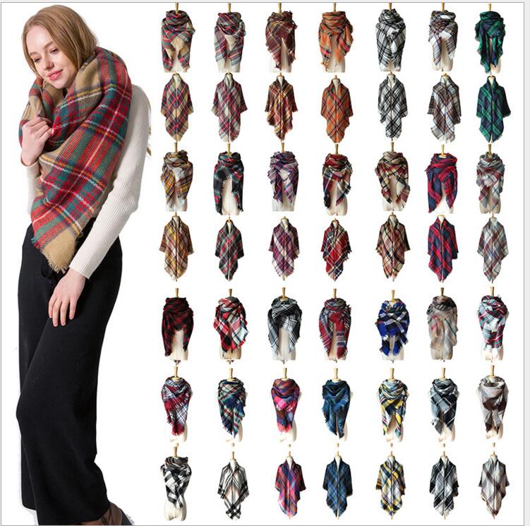 Women Plaid Scarves… - image