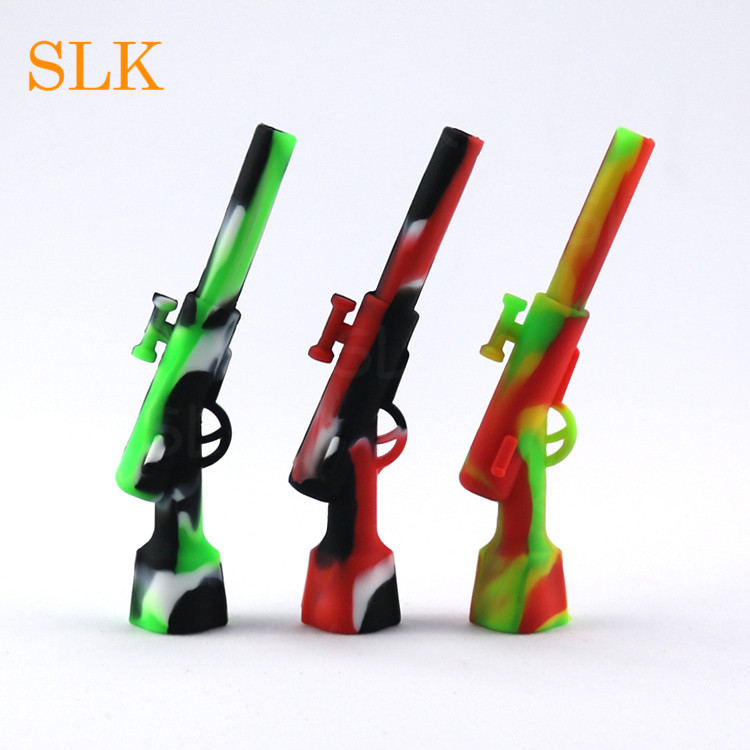 Rifle Silicone Hand Pipe with Metal Bowl 110mm Gun Shape Silicone Tobacco Smoking Pipes Mini Wax Oil Rigs free shipping
Rifle Silicone Hand Pipe with Metal Bowl 110mm Gun Shape Silicone Tobacco Smoking Pipes Mini Wax Oil Rigs free shipping
