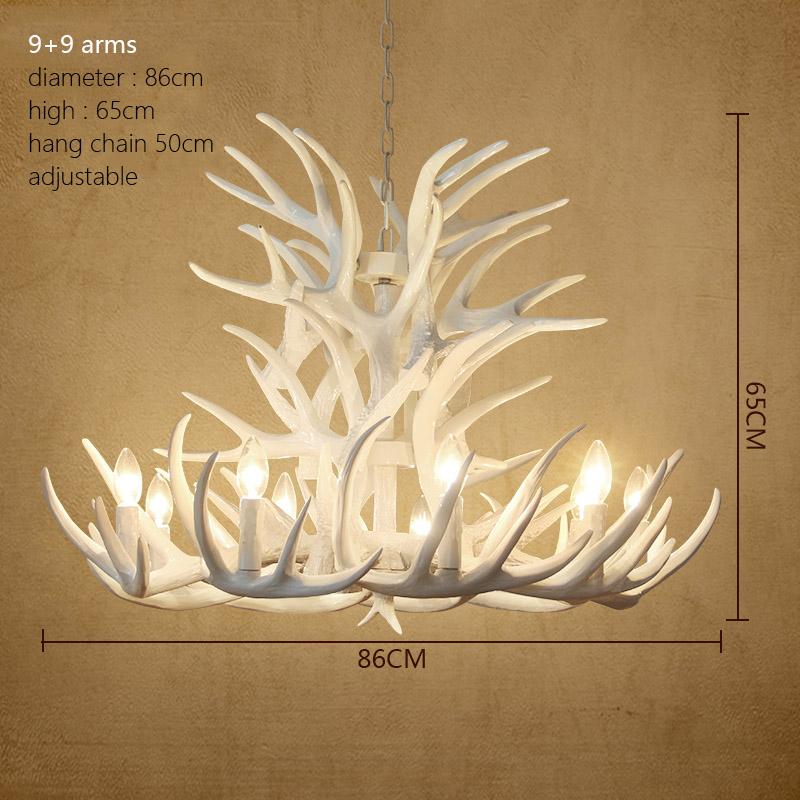 Antlers Resin Chandelier Lamp Modern LED Antler Chandelier Lustre Chandeliers E14 Vintage Lights Novelty Lighting pendant lights