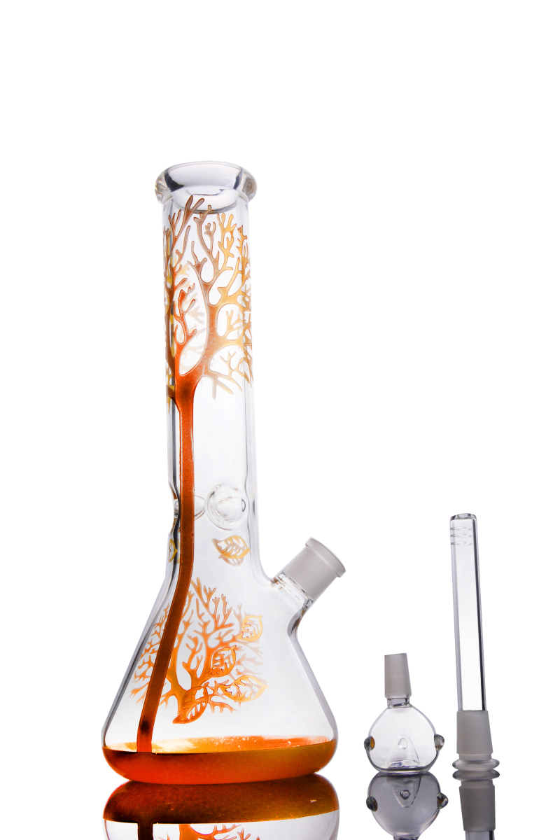 New thick tree stickers glass bongs high quality water pipe hookahs oil rigs