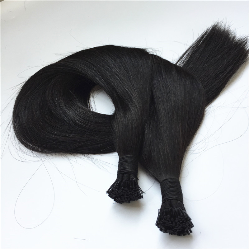 top quality 30inch natural color i tip in hair extensions straight remy brazilian virgin hair human hair 1g s200s lot
