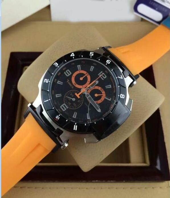 Brand watches T RACE Stainless steel case Black Dial movement Quartz Rubber strap Excellent Mens Watch Watches
Brand watches T RACE Stainless steel case Black Dial movement Quartz Rubber strap Excellent Mens Watch Watches
