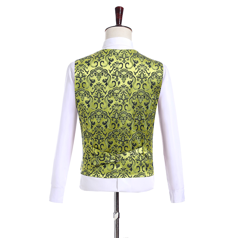 Collection -- Paisley Groom Tuxedos One Button Side Vent Groomsmen Blazer Excellent Men Business Party Prom Suits(Jacket+Pants+Tie+Vest) 405