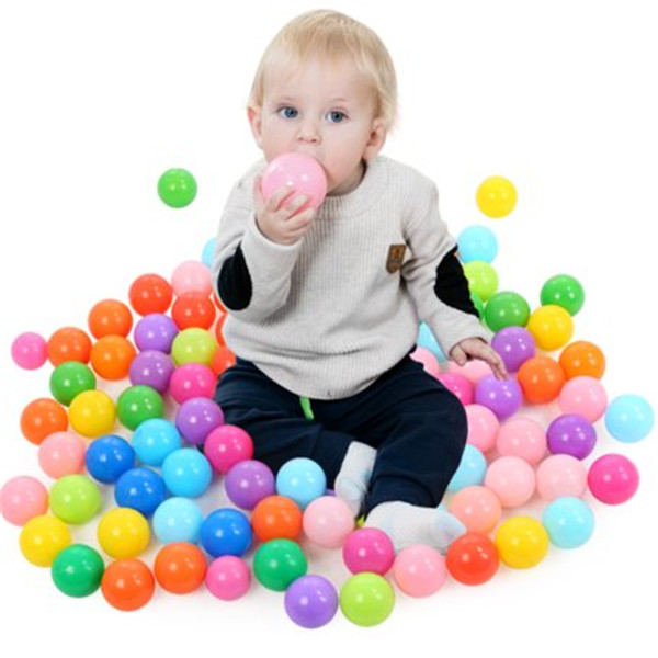 Children039s marine ball toy 100pcslot Water Pool Ocean Wave Ball Mix Color Plastic Stress Air Ball Funny Baby Outdoor Toys