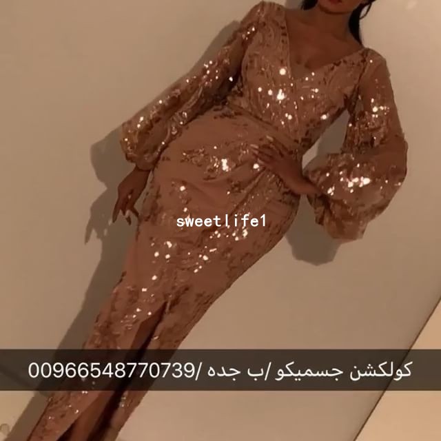 Yousef_Aljasmi 2019 V Neck Long Sleeve Evening Dresses Side Split Rose Gold Sequins Mermaid Formal Occasion Prom Dresses Custom Made, Ivory
Yousef_Aljasmi 2019 V Neck Long Sleeve Evening Dresses Side Split Rose Gold Sequins Mermaid Formal Occasion Prom Dresses Custom Made, Ivory