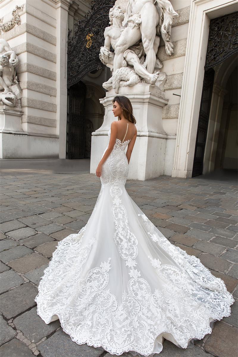 Crystal Design Luxury Mermaid Wedding Dresses With Cape Top Quality Lace Applique Sweep Train Sweetheart Neck Wedding Gown Vestidos De Novia