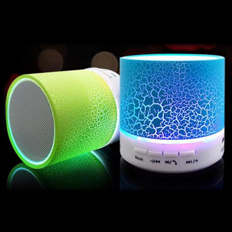 Colonne LED Mini haut-parleur Bluetooth sans fil TF USB FM haut-parleurs de musique portables appel mains libres pour iPhone 6 téléphone PC avec
