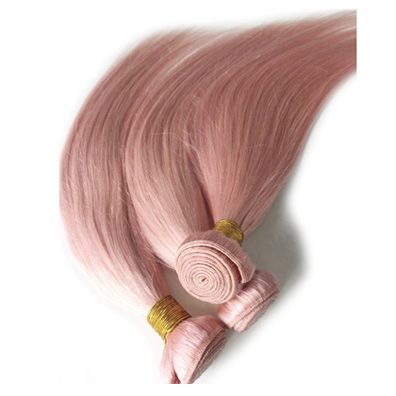 8A Pink Ombre Brazilian Straight Virgin Human Hair Weave Bundles Peachy R Hair Extensions 3 Bundles Free Shipping