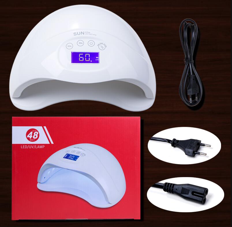 SUN5 Plus 48W UV LED Lamp Dual Hands Nail Lamp Led Nail Dryer Curing For UV Gel Nail Polish With LCD Timer Display Sensor EU US UK AU PLUG, White
SUN5 Plus 48W UV LED Lamp Dual Hands Nail Lamp Led Nail Dryer Curing For UV Gel Nail Polish With LCD Timer Display Sensor EU US UK AU PLUG, White