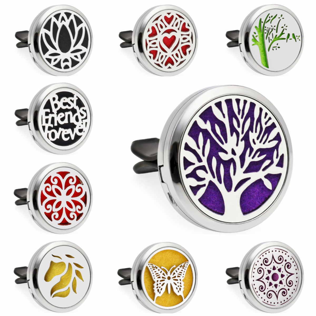Tree Of Life Lotus Flower Heart Butterfly 30mm Magnet Essential Oil Aromatherapy Car Diffuser Locket Perfume Locket Vent Clip 10pcs Pads
Tree Of Life Lotus Flower Heart Butterfly 30mm Magnet Essential Oil Aromatherapy Car Diffuser Locket Perfume Locket Vent Clip 10pcs Pads