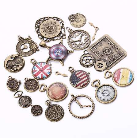 Vintage Metal Charms Mixed Clock Fashion DIY Handmade Steampunk Jewelry Pendants Jewelry Making 20 Pieces/lot
Vintage Metal Charms Mixed Clock Fashion DIY Handmade Steampunk Jewelry Pendants Jewelry Making 20 Pieces/lot