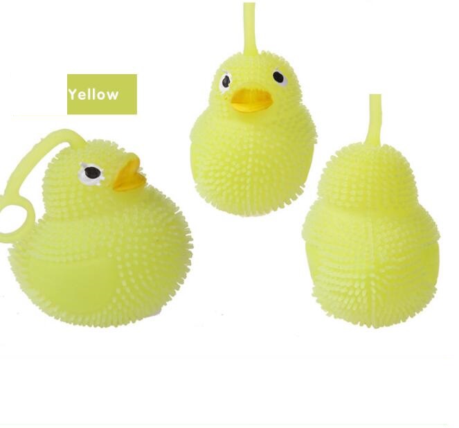 Cute flashing chick toy lighted up bouncing ball toys children chrsitmas gift Creative glowing chiken animal toys