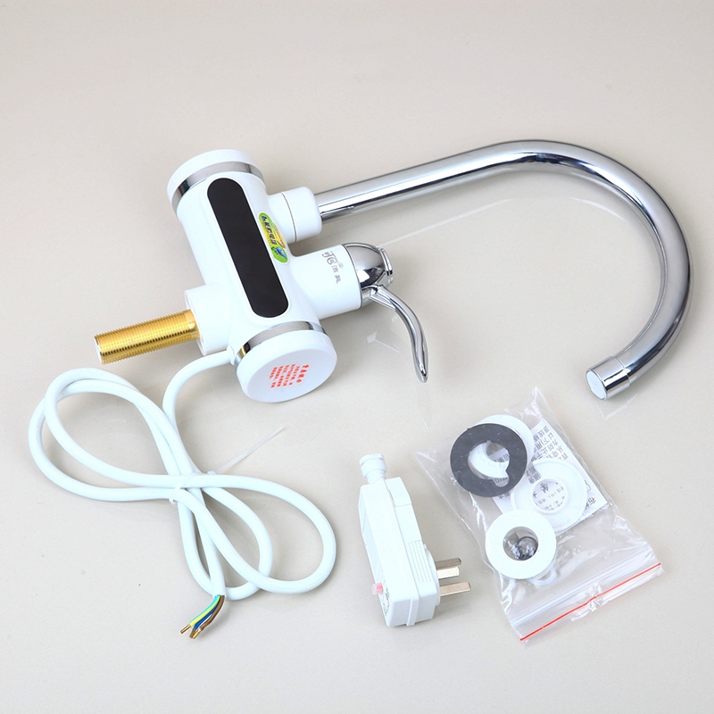 YANKSMART RU Instant Tankless Water Heater Electric Water Faucet Instantaneous LED EU Plug