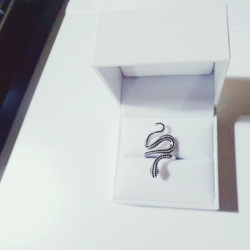 VANAXIN Fashion Snake Rings For Women Punk Rock 925 Silver Ring Jewelry CZ Zircons Paved Shiny Party Gift Animal Wholesale Jewel D18111306