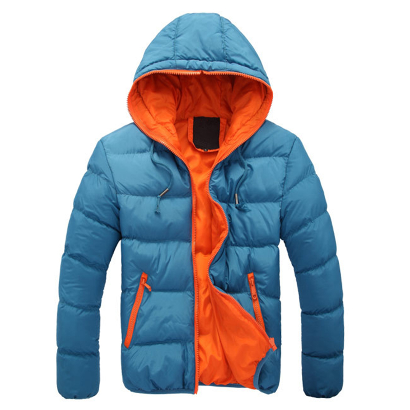 Man Winter Autumn Quilted Outwear Coat Men Plus Size Hooded Puffer Jacket Solid Parka Men's Clothing New Solid Warm Jacket Coat