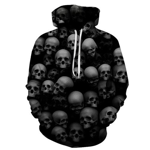 Green Fire Skull Printed Hoodie Sweatshirts 3D Mens Hoody Pullover 2018 New Fashion Streetwear Cloth Drop Ship