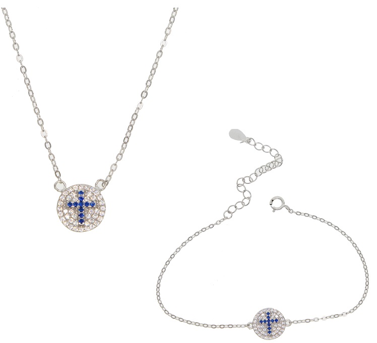 Cheaper women mens cross necklace bracelet set jewelry with sapphires cz paved round charm cross jewelry for wedding
Cheaper women mens cross necklace bracelet set jewelry with sapphires cz paved round charm cross jewelry for wedding