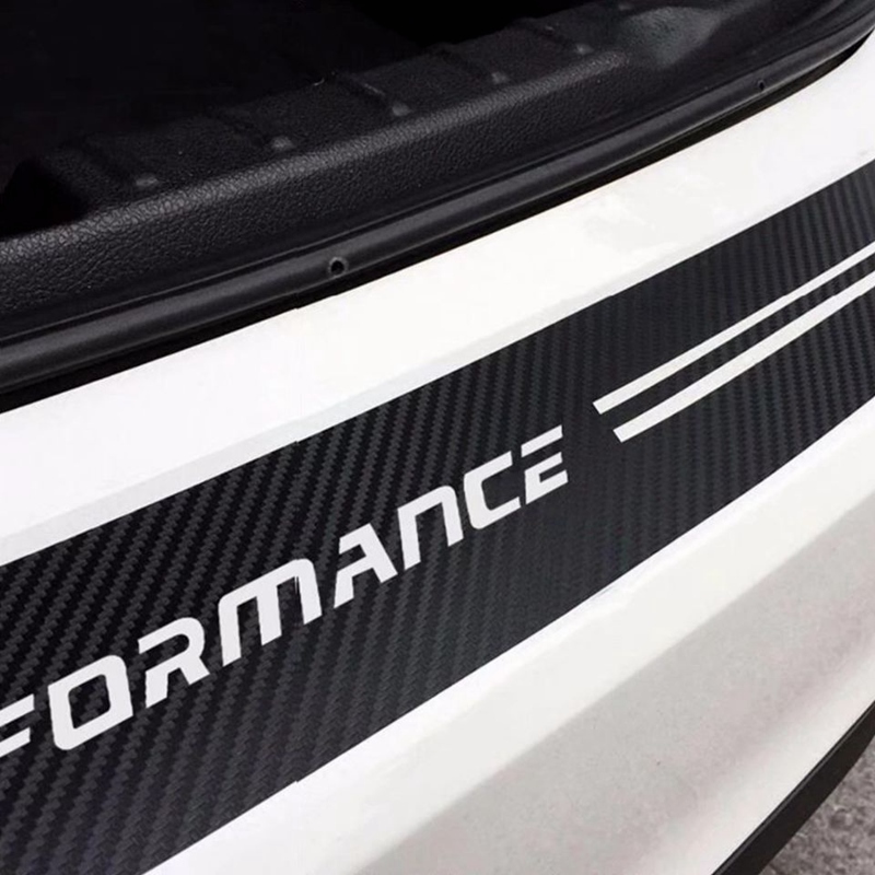 Trunk Tail Carbon Fiber Texture Bumper Guard Decor Performance Sticker Trim For BMW M3 M4 Z4 X1 1 2 3 4 5 6 7 Series