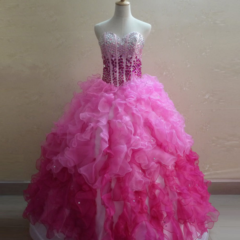 2018 New Luxurious Ball Gown Multi Color Quinceanera Dresses Crystals For 15 Years Sweet 16 Plus Size Pageant Prom Party Gown QC1029, Same as picture
2018 New Luxurious Ball Gown Multi Color Quinceanera Dresses Crystals For 15 Years Sweet 16 Plus Size Pageant Prom Party Gown QC1029, Same as picture