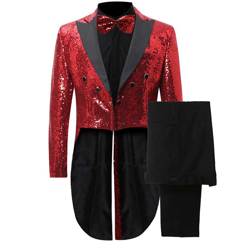 Two Piece Red Sequin Groom Tailcoat for Wedding Wear 2018 Classic Style Dinner Party Blazer Jacket Black Pants Custom Made, Same as image
Two Piece Red Sequin Groom Tailcoat for Wedding Wear 2018 Classic Style Dinner Party Blazer Jacket Black Pants Custom Made, Same as image