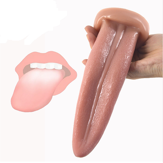 4 Colors Realistic tongue sex dildo g spot stimulator anal butt plug female masturbation oral sex toys adult products