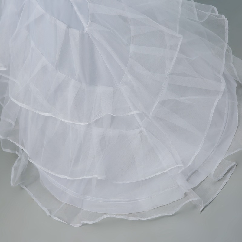 White Bridal Petticoats Long Wedding Accessories Bridal Petticoast Elastic Waist High Quality
