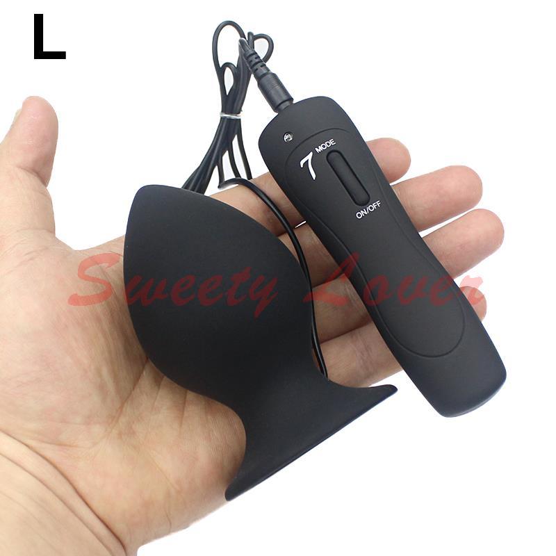 Super Big Size 7 Mode Vibrating Silicone Butt Plug Large Anal Vibrator Huge Anal Plug Unisex Erotic Toys Sex Products L XL XXL Y18102605