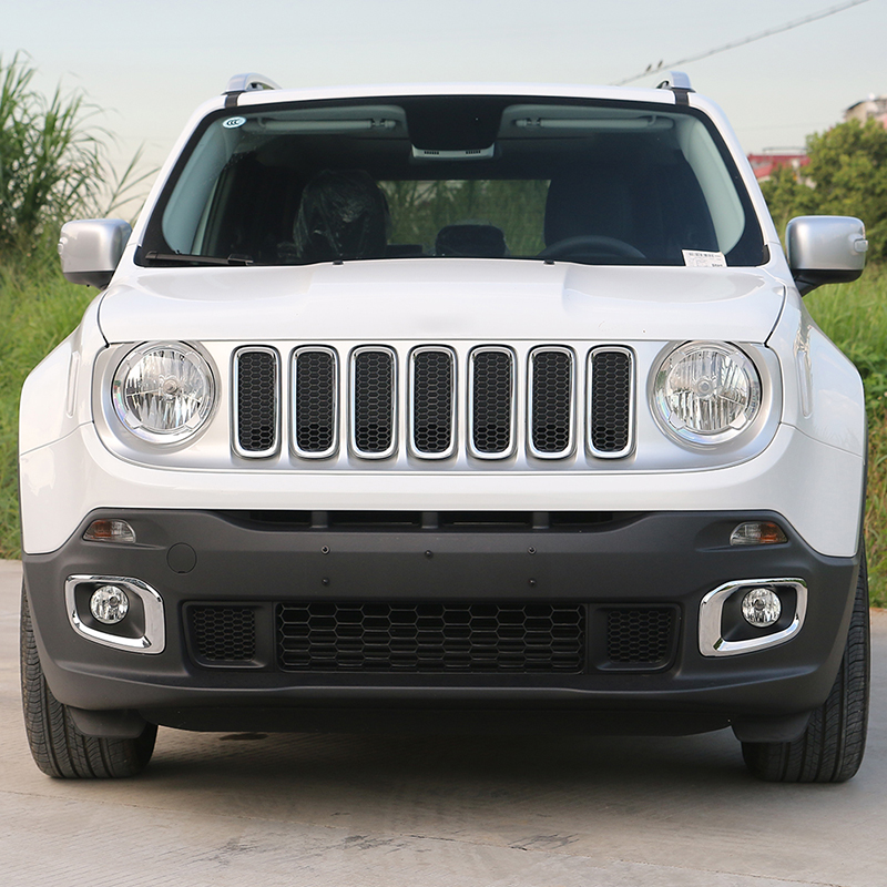 Front Fog Light Frame Cover ABS Decoration Cover For Jeep Renegade 20162018 Car Stickers Exterior Accessories