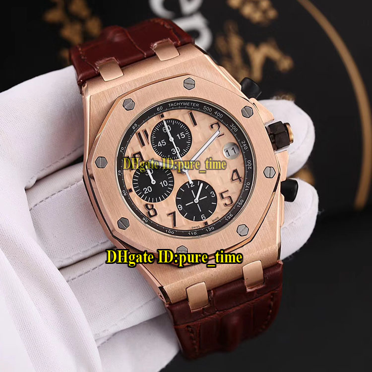 New Royal Chronograph 26470OR.OO.A002CR.01 Gold Dial Black Sub-Dial VK Quartz Mens Watch Silver Case Leather Strap Gents Sport Watches, Slivery;brown
New Royal Chronograph 26470OR.OO.A002CR.01 Gold Dial Black Sub-Dial VK Quartz Mens Watch Silver Case Leather Strap Gents Sport Watches, Slivery;brown