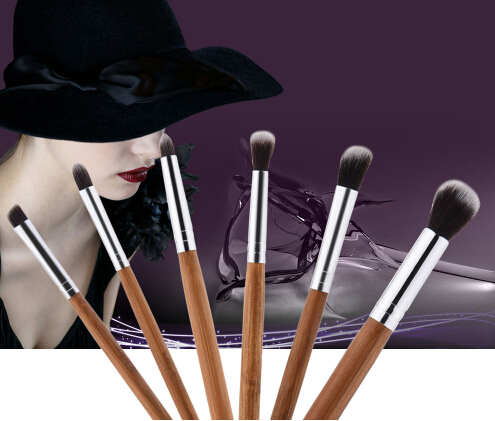 New 6 PCS Professional Bamboo Makeup Brushes Set Eye Shadow pincel maquiagem Foundation Blusher make up brushes