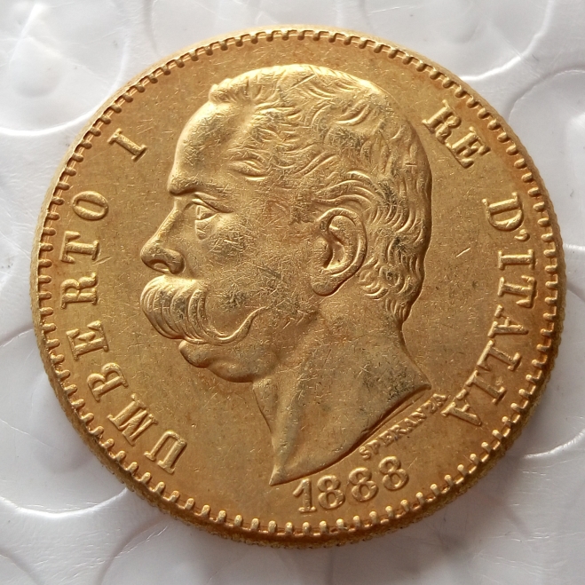 Italy 1888 Umberto 50 Lire Gold Coin Copy Coins home decoration accessories cheap factory price
Italy 1888 Umberto 50 Lire Gold Coin Copy Coins home decoration accessories cheap factory price