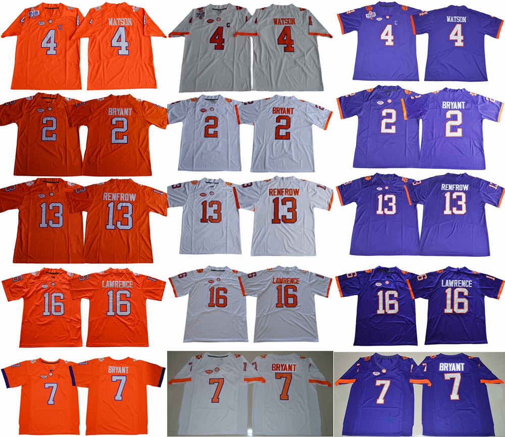2018 Clemson Tigers 2 Kelly Bryant 13 Hunter Renfrow 4 DeShaun Watson 16 Trevor Lawrence 7 Austin Bryant College Football Jerseys S, White 13
2018 Clemson Tigers 2 Kelly Bryant 13 Hunter Renfrow 4 DeShaun Watson 16 Trevor Lawrence 7 Austin Bryant College Football Jerseys S, White 13