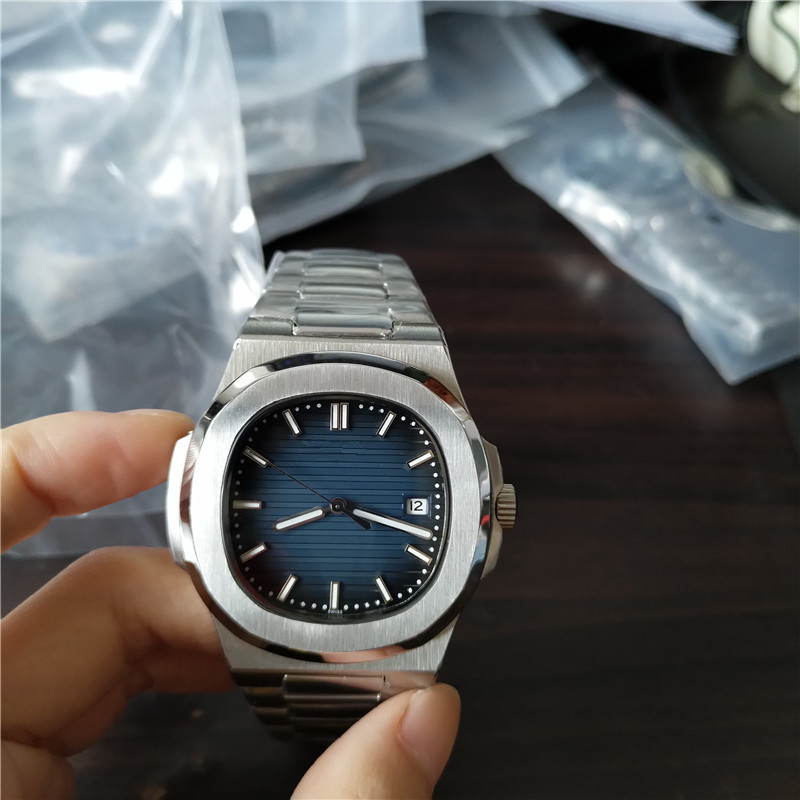 High quality Male watch for man stainless watches automatic Stainless Steel Band Blue Face wrist watch 001