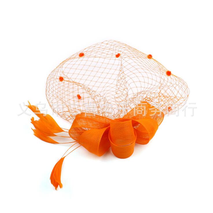 Bridal hats Feather Fascinator Hair Bridal Birdcage Veil Hat Wedding Hats And Fascinators Cheap Femin Hair Flowers For Wedding Party Studio