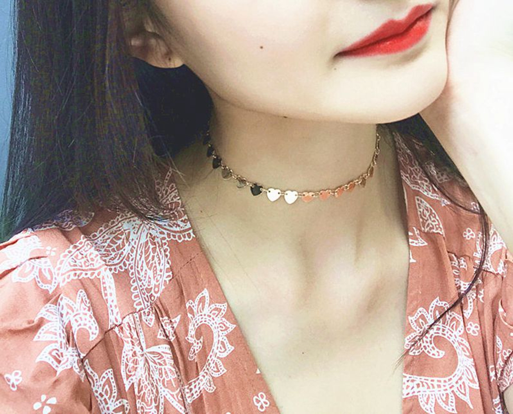 10pc/set Chain Choker Necklace for Women Grils Lucky Star Pendant Necklace