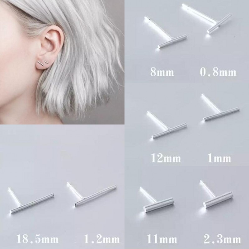 New Novelty 925 Silver Punk Style T Bar Earrings For Women Ear Stud Earrings Fine Jewelry Brincos Bijoux
New Novelty 925 Silver Punk Style T Bar Earrings For Women Ear Stud Earrings Fine Jewelry Brincos Bijoux