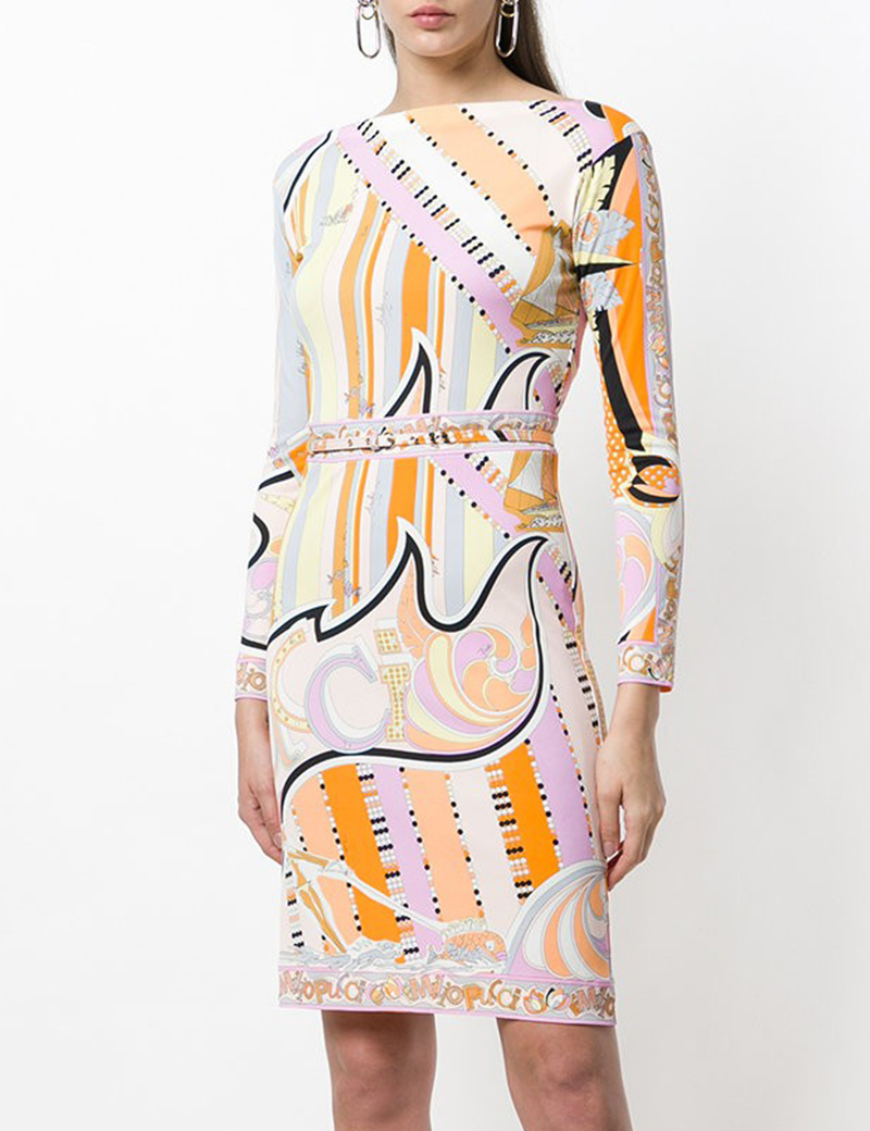 Fashion Print Women Sheath Dress Elegant Long Sleeve Summer Dresses 06K831, As pictures
Fashion Print Women Sheath Dress Elegant Long Sleeve Summer Dresses 06K831, As pictures