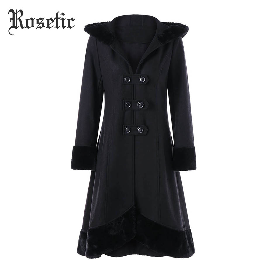 Rosetic Gothic Coat Black Women Winter Hooded A-Line Patchwork Lace-Up Christmas Overcoats Vintage Fashion Retro Warm Goth Coats
Rosetic Gothic Coat Black Women Winter Hooded A-Line Patchwork Lace-Up Christmas Overcoats Vintage Fashion Retro Warm Goth Coats