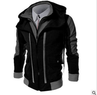 New Spring Autumn Hooded Assassin Creed Hoodie Sweatshirt Double Zipper Fake Two Pieces Patchwork Cardigan Hoodie Men Jacket, Dark gray
New Spring Autumn Hooded Assassin Creed Hoodie Sweatshirt Double Zipper Fake Two Pieces Patchwork Cardigan Hoodie Men Jacket, Dark gray