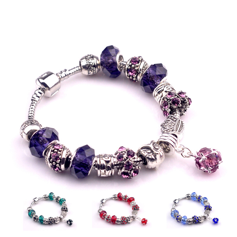 2018 New Style festival Gift Crystal Glass Beads Charm Bulk Beaded Silver Plated Charm Bracelets
2018 New Style festival Gift Crystal Glass Beads Charm Bulk Beaded Silver Plated Charm Bracelets